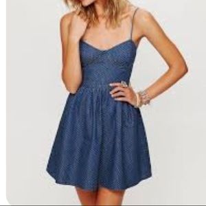 Free People Bustier Jean Dress
